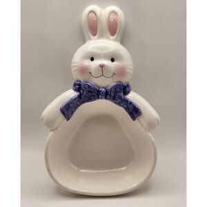 Vintage Hallmark Easter‎ Bunny Candy Dish Spoon Rest Wall Decor
